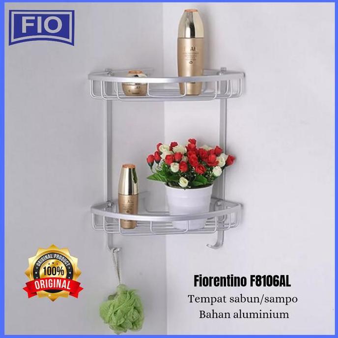 rak shampo sabun sudut alumunium/ rak sudut alumunium Fiorentino