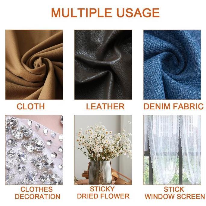 CALAVO 50ML Lem Kain Tanpa Jahit Fabric Glue Sew Glue Lem Kain Permanen Super Kuat Lem Kain Jeans