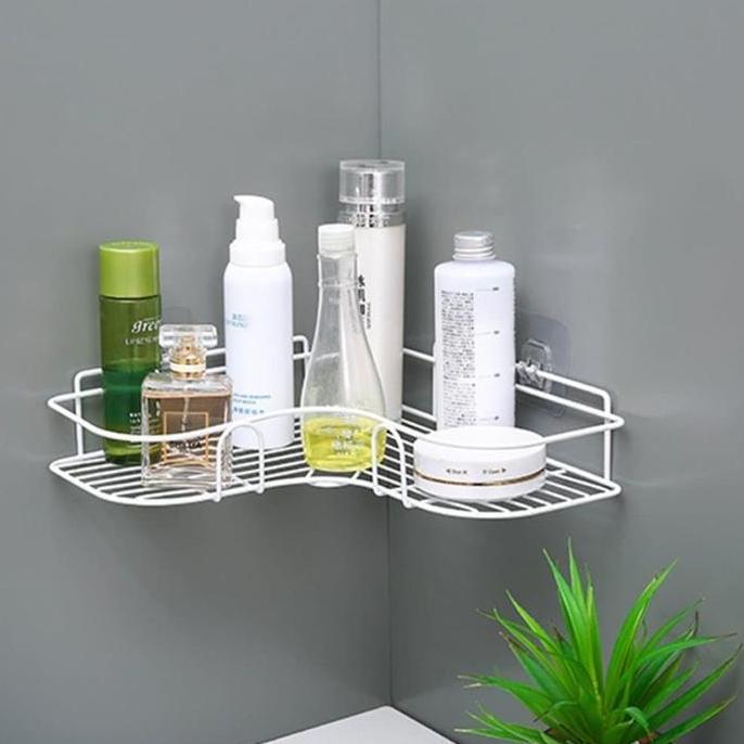 Best- Rak Dapur/ Rak Kamar Mandi/ Rak Sudut Kamar Mandi Tempel Tanpa Paku