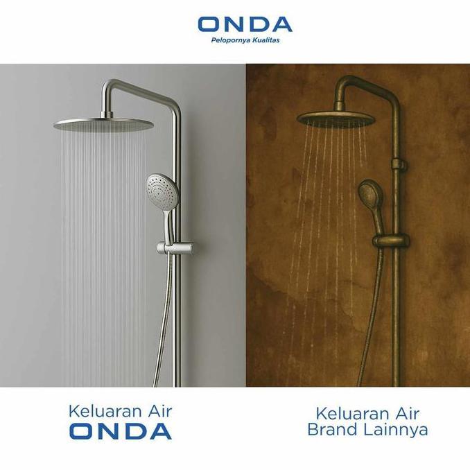 Ameldaharu99 - Onda Rain Shower Set 3In1 Shower Kamar Mandi Panas Dingin Anti Karat Full Set