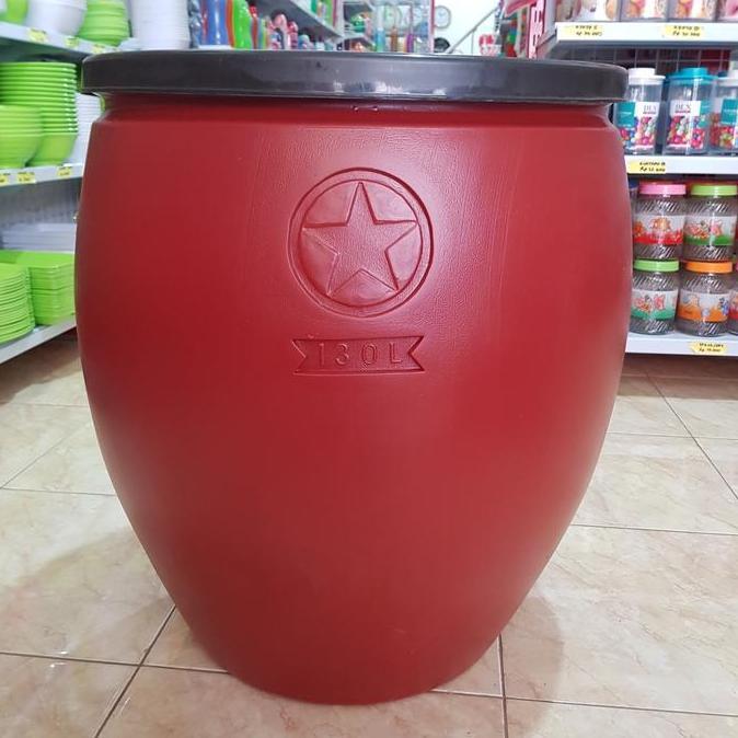 Gentong air 130 liter Guci air merah Gentong plastik bintang