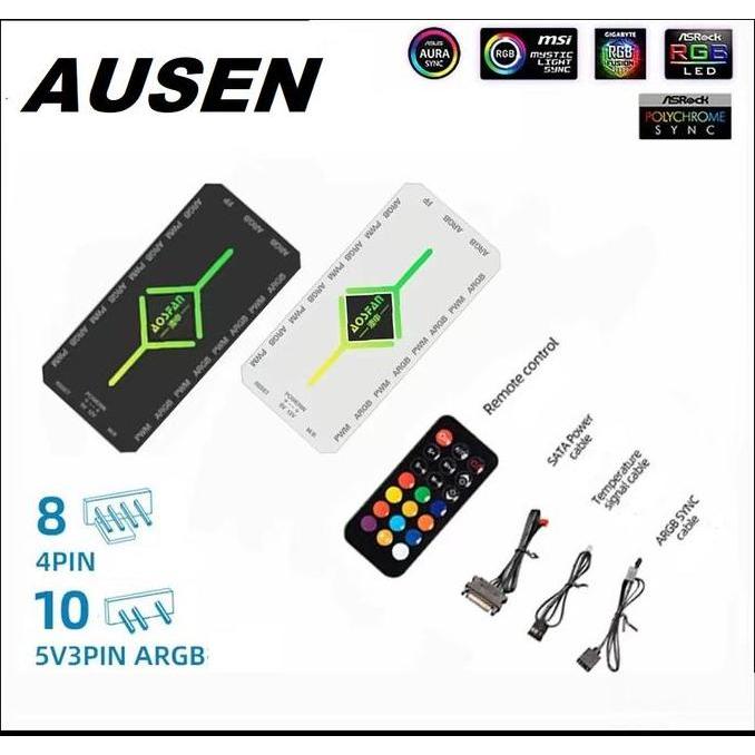 Best- COOLMOON RGB Fan Controller + Remote 4pin PWM + 3pin 5V ARGB