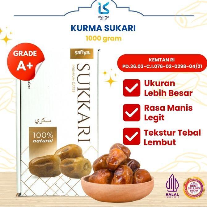 Kurma Sukari Safiya 1 Kg Original