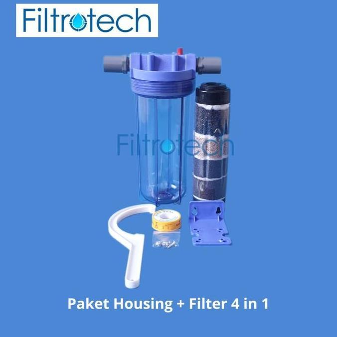 Paket  Housing Filter + Filter Air Sumur 4in1 10 inch 1 Tahap