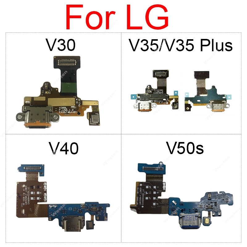USB Charger Port Pengisian Daya Dock Microphone Board Connector Flex Cable Untuk LG V30 V35 V35 Plus