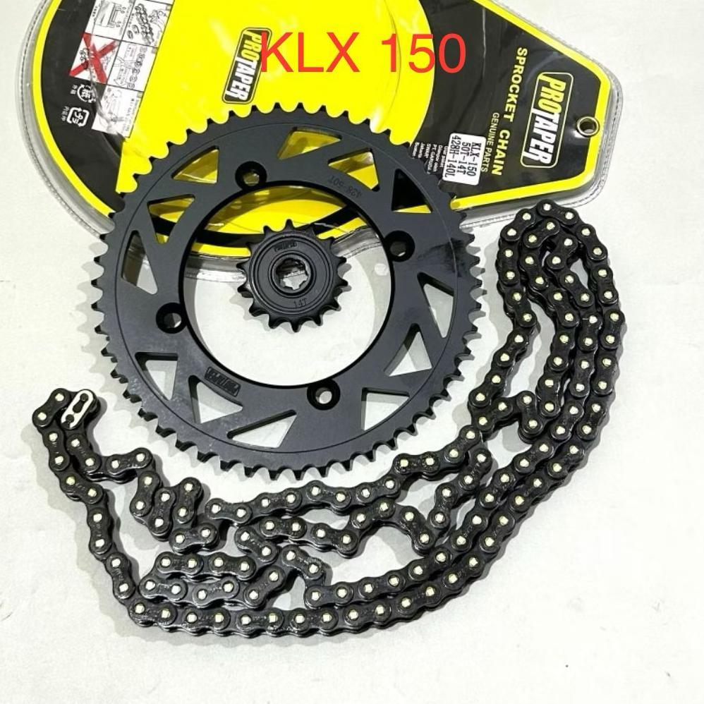 Gear Set KLX 150 Protaper 428 H Gir KLX 1 Set Belakang  Rantai & Gir depan Protaper