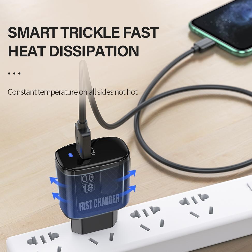 CUCI GUDANG (HOT)KIVEE Kepala charger Mini fast charging KV-AE87 Adaptor for iphone samsung xiaomi o