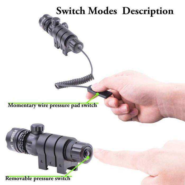 Taffled Tactical Green Dot Laser Scope Mount+Baterai+Charger Original Dan Terpercaya