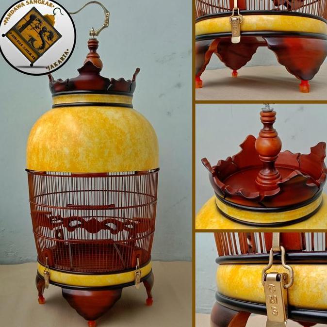 TERMURAH SANGKAR/KANDANG PERKUTUT JATI MOTIF GRANIT READY STOCK