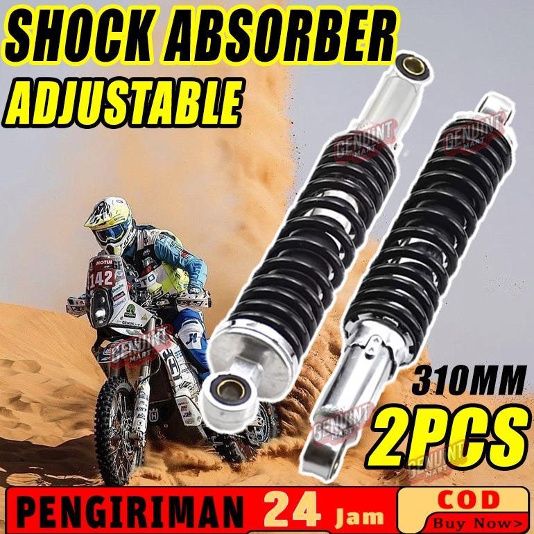2 Buah Shock Belakang Wave, Shockbreaker Kualitas Tinggi untuk Motor - Cocok untuk Semua Jenis Motor