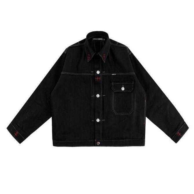 H1 Jacket Denimitup x Bhisma - Black selvedge raw - Jacket Pria