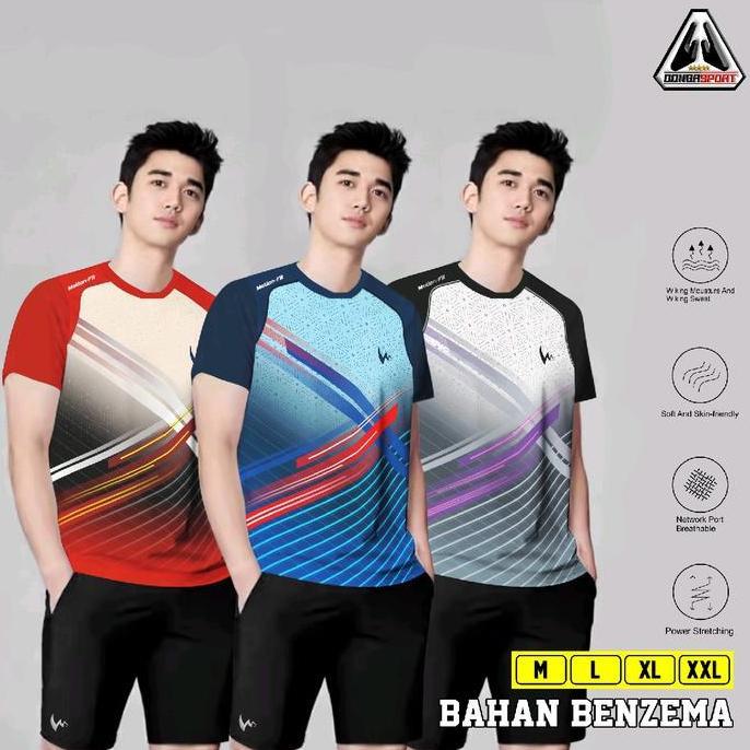 vrimas00 - stw morgan setelan badminton sport pria wanita baju olahraga celana print premium