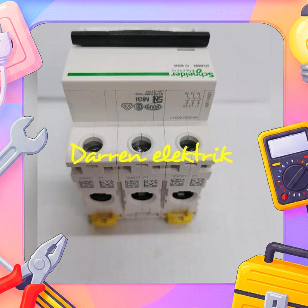 Mcb Schneider Ic60N 3P 63A