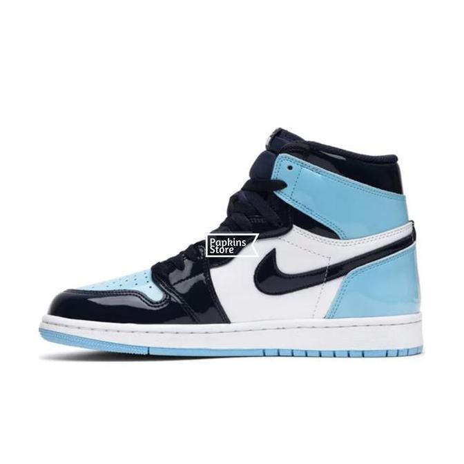 sepatu nike air jordan 1 hh blue chill orinal bnib / wanita