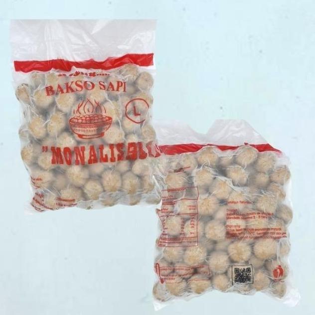 Bakso baso Monalisa L isi 100pcs Bakso Sapi Asli Frozen Food Promo Premium