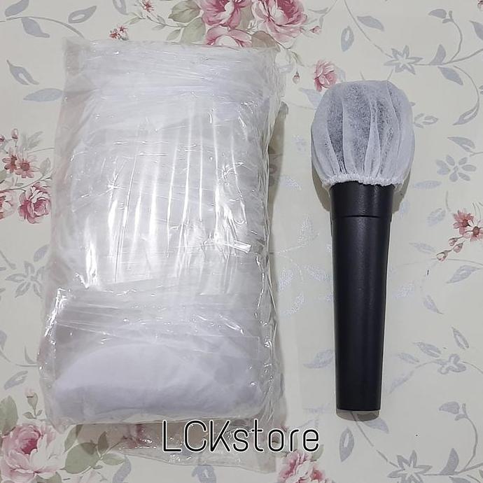 Musiq- Shure Microphone Cover 1000Pc / Shure Mic / Cover Mic Bahan Kain Sekali Pakai  Hitam Putih