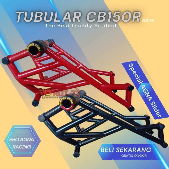 Tubular Crashbar New Cb150R Old Model Agna Plus Jalu Slider Agna Full Hitam Original Dan Terpercaya