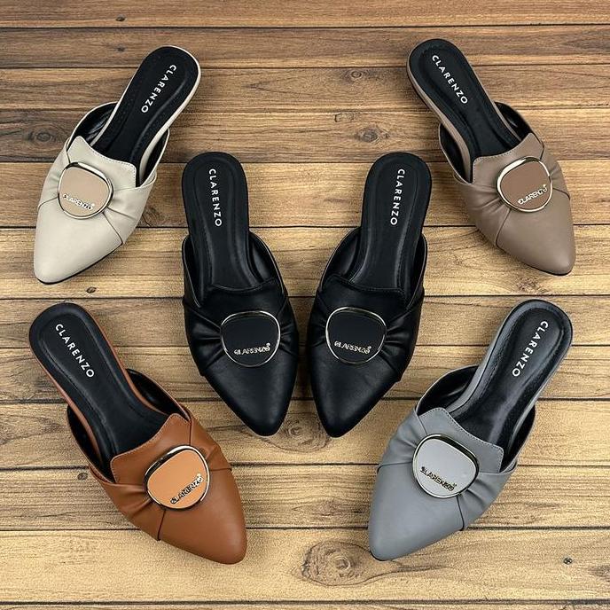 Jelitashoes- Clarenzo - Sepatu Sandal Mules Slip On Wanita Clarenzo'S Signature Shoes - Dm09