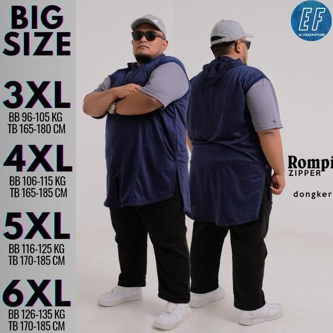 Rompi Pria - Rompi Sholat Shalat Solat Jumbo Big size - ROSAL ZIPPER HOODIE KABIRO - Rompi muslim Pr