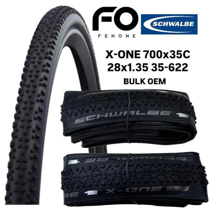 Promo SCHWALBE X-ONE ALL ROUND 700x35C 28x1.35 35-622  BULK OEM / BAN LUAR SEPEDA GREY BLACK OUTER T