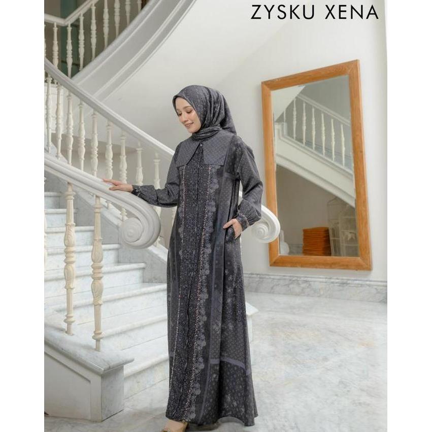 Zysku Xena | Chahana Dress | Gamis Kancing Depan Busui Friendly (NO PAYET)