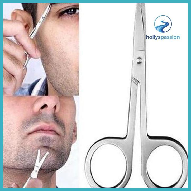(ORI) GUNTUNG ALIS GUNTING BULU HIDUNG STAINLESS STEEL HAIR SCISSORS FOR MEN BEARD MUSTACHE NOSE HAI