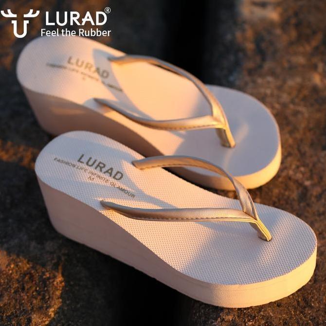 vrimas00 - lurad sandal wedges karet cewek lebaran model tinggi premium l27