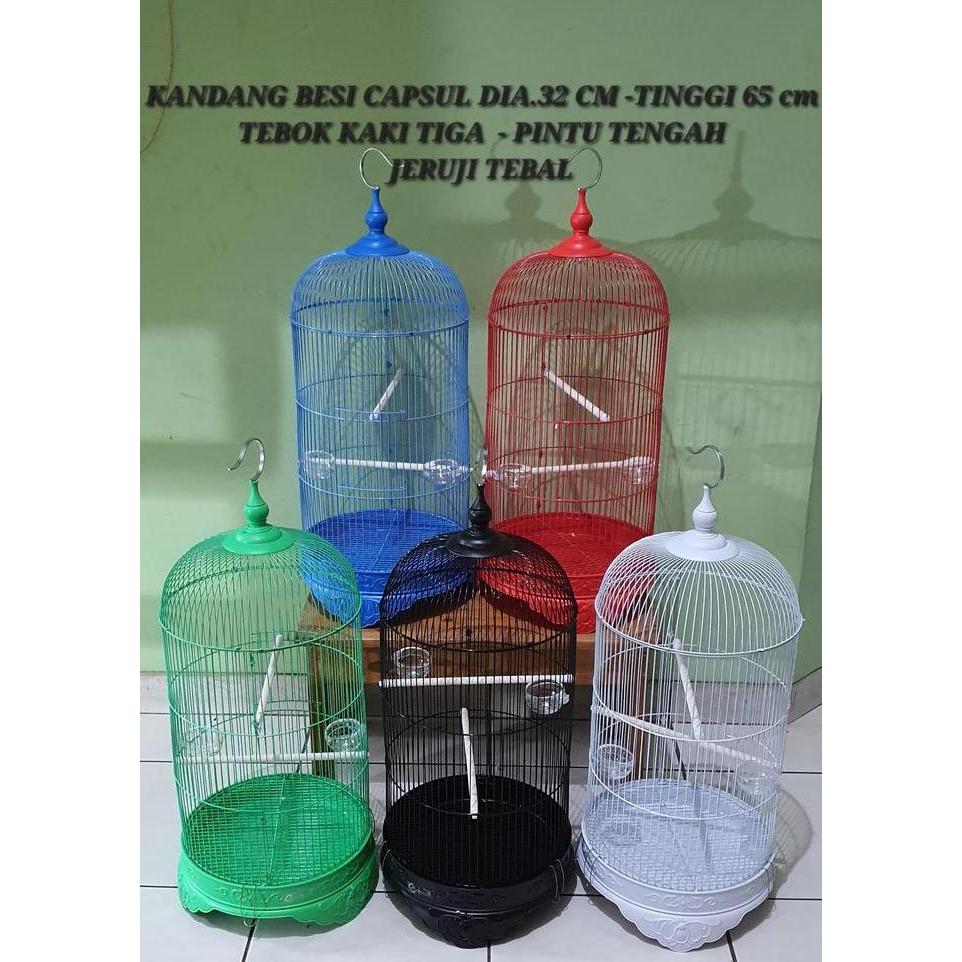 DISKON KBD KANDANG BESI BULAT CAPSUL DAYANG JERUJI TEBAL LOVEBIRD KONIN ROBIN READY STOCK