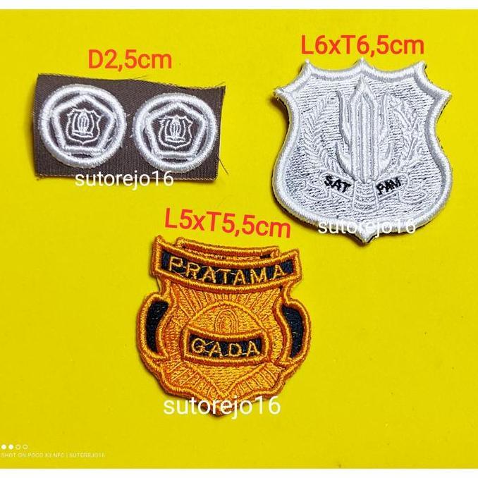 Gratis Ongkir Atribut Seragam Pdl Emblem Logo Satpam Bordir Timbul