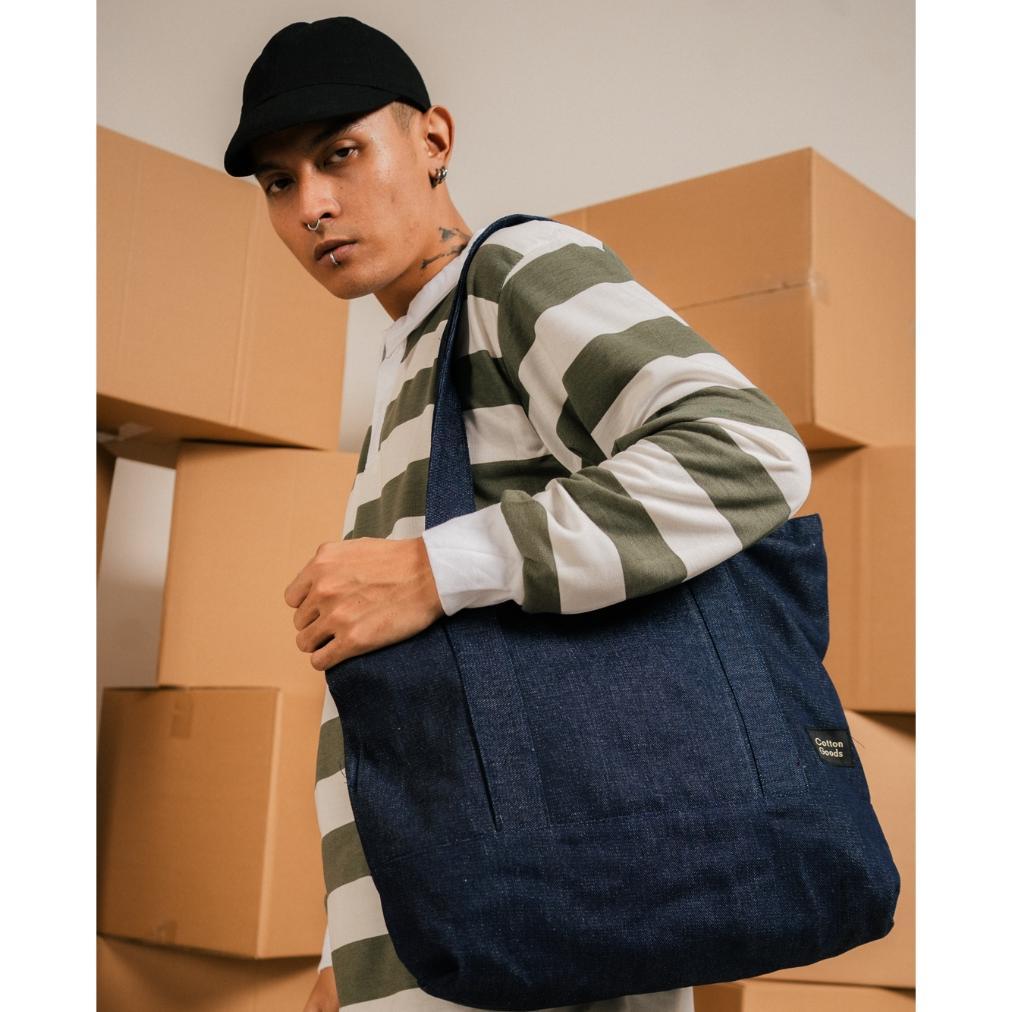 official` cotton goods tote bag baby kanvas tas simple unisex