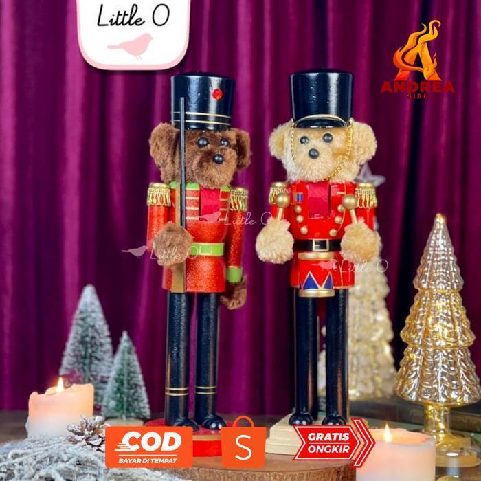 ANDREASIDU LITTLE O CHRISTMAS NUTCRACKER SOLDIER PATUNG NATAL DEKORASI NATAL HIASAN NATAL IMPOR AKSE