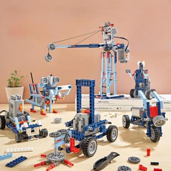 LEGO 9686 ALAT PEMBELAJARAN PARTIKEL KECIL SET MESIN MEKANIK YANG DAPAT DIRAKIT SAINS DAN TEKNOLOGI 