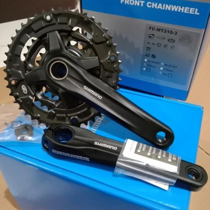 gir crankset crank set shimano original altus MT210 hollowtech 2 HT2 44T 32T 22T 3 speed triple sepe