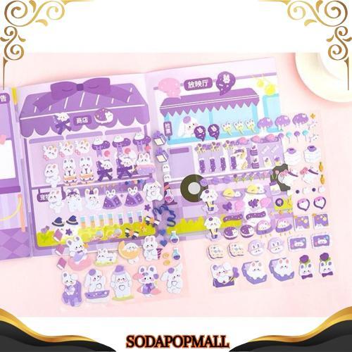 Buku Stiker DIY BEAR Quite Book Beruang Landscape Sticker Ruangan COD