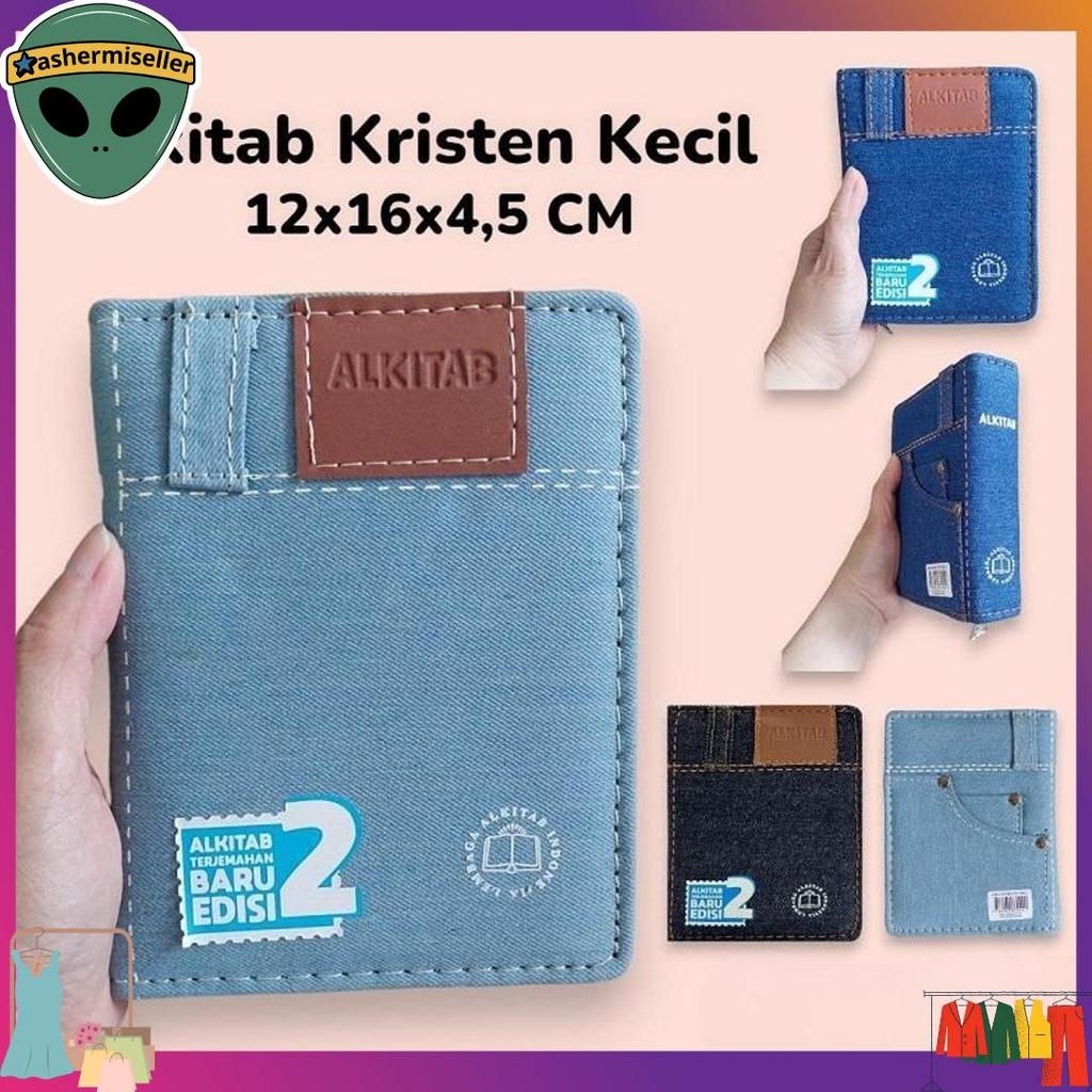 Alkitab Kristen Kecil Sampul TB2 034 Jeans Pocket Terjemahan Baru 2 LAI Anak Mini LAI Promo