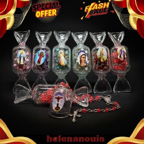 Kalung Rosario Anak Permen Mungil Kecil Mini Katolik Doa Aesthetic Kekinian Viral Bebas ongkir