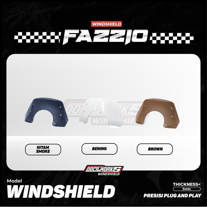 Docilworks - Visor Windshield Fazzio + Bracket Original Dan Terpercaya
