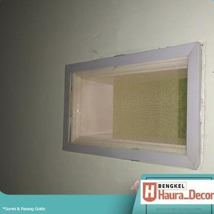 Kasa nyamuk fiber ventilasi lubang angin frame karet list aluminium untuk menutupi ventilasi udara s