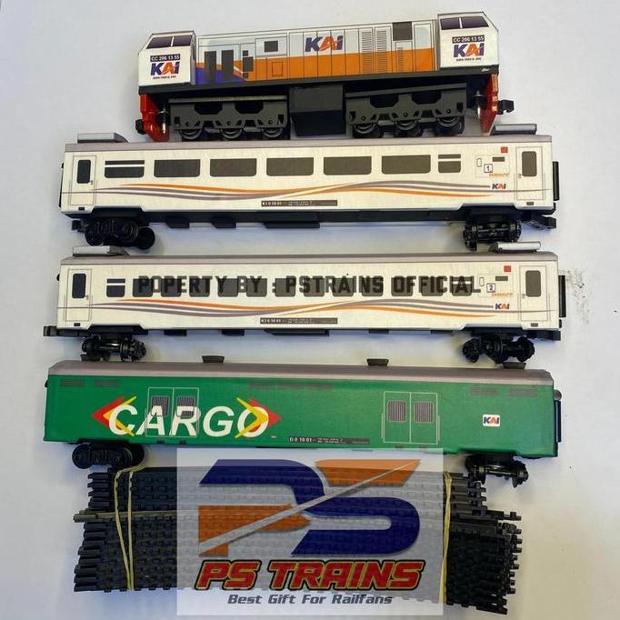 [Tanpa Mesin] Rangkaian Mainan Kereta Api Cc206 Eksekutif Mild Steel 1 Premium