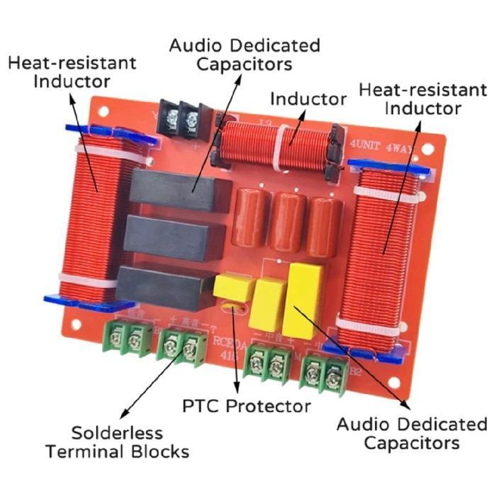 Crossover Pasif 4 Way Woofer Mid-Bass Mid-Range Tweeter Rceda 415 Original Dan Terpercaya