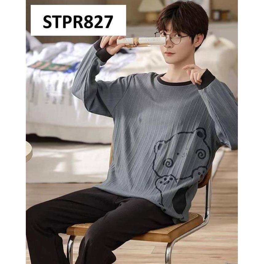 BAJU TIDUR PRIA PIYAMA PRIA LENGAN PANJANG