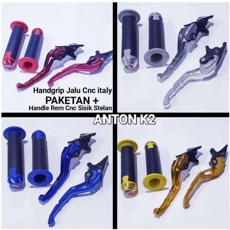 HANDLE REM BRAKE PAKET HANDGRIP HANDFAT DOMINO VARIASI AKSESORIS MOTOR BEAT KARBU/BEAT FI/BEAT ESP I