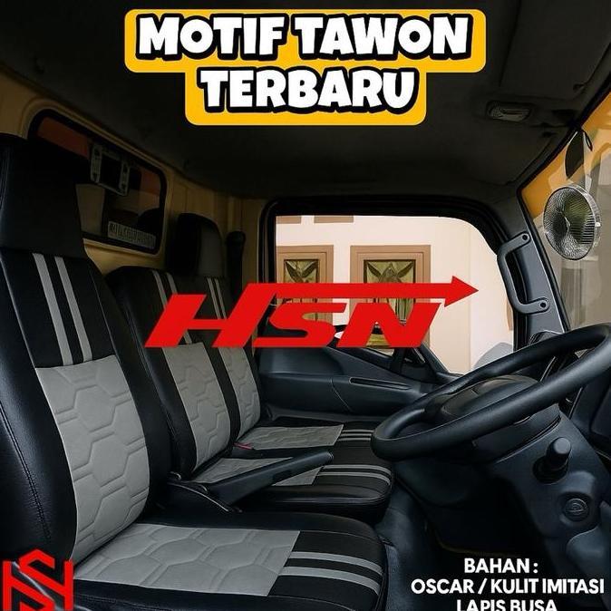 Sarung Jok Canter Dyna Dutro Elf Euro Macan Traga Elf Giga - Bahan Kulit Sintetis 100% Asli PROMO