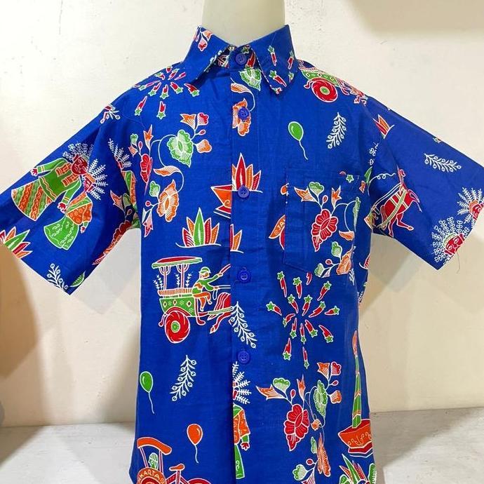 Best- BAJU BATIK SERAGAM ANAK MOTIF ONDEL - ONDEL