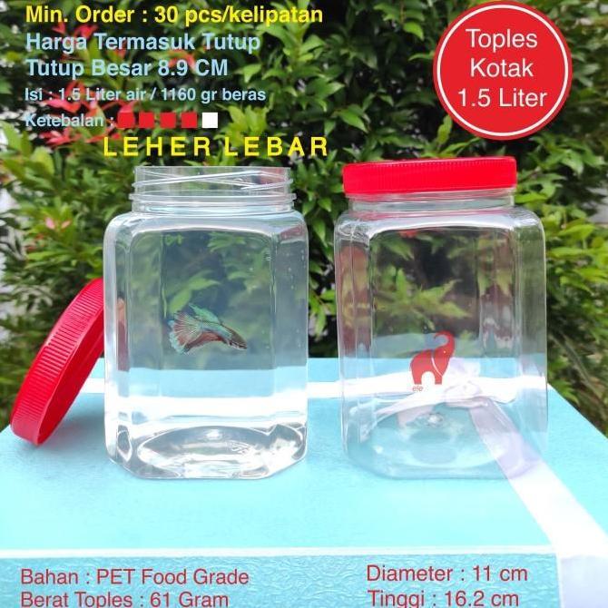 Best- Toples Plastik Kotak Ikan Cupang 1.5 Liter Tebal