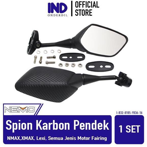 promo Spion-Kaca-Cermin Pendek Variasi Karbon NMAX/X-Max/Semua Motor Fairing terlaris