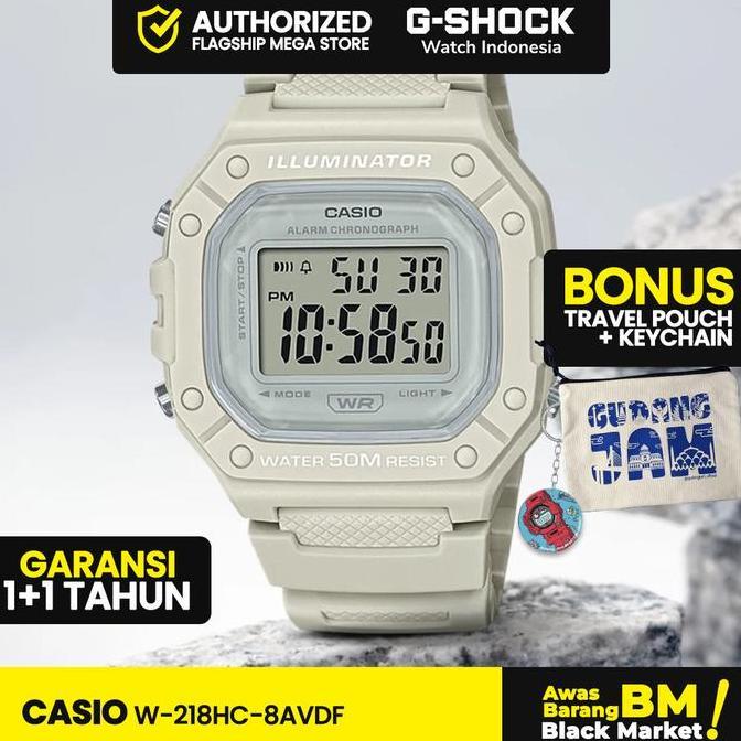 New- Casio General W-218Hc-8Avdf | Jam Tangan Wanita | Digital | Anti Air | Original | Casio Woman W
