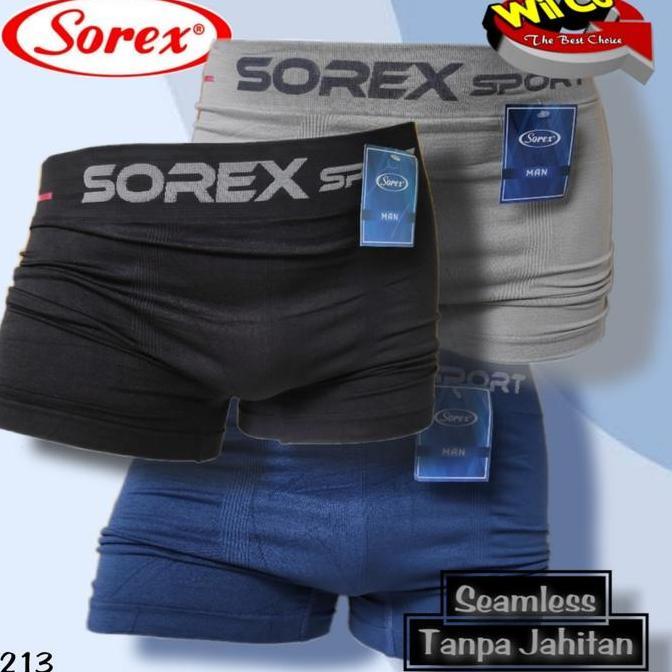 Ytta- K213 (3-6 Pcs) Sorex Celana Dalam Pria Boxer Dewasa , Celana Dalam Boxer Pria Sorex Size M/L -