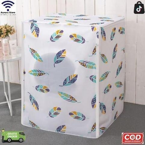 New- [Buka Depan] Cover Mesin Cuci 8-10Kg Bahan Peva 1 Tabung Motif Lucu Dapat Digunakan Kembali Tah
