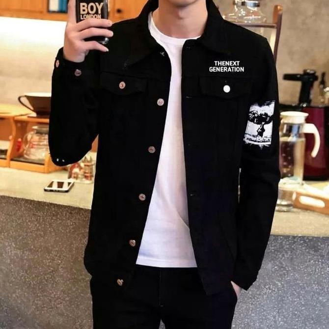 BEST SELLER ROARR JEANS CLOTHES [NEW ARRIVAL] JAKET JEANS DENIM PRIA/WANITA HITAM SABLON TOMAN / ZOM